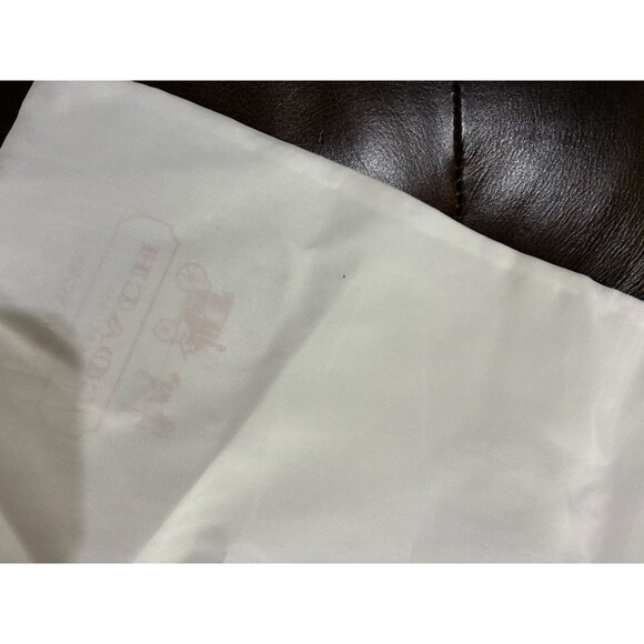 Coach Drawstring Satin Dust Bag Horse & Carriage Red and White 23x19 - Picture 3 of 4